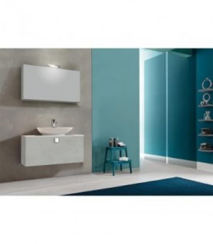 Meuble salle de bain ELION Série MBL, chene gris Dekor pierre, 1 tiroir