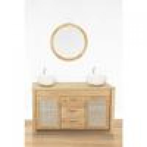 Meuble salle de bain JARO en teck et rotin 140 cm