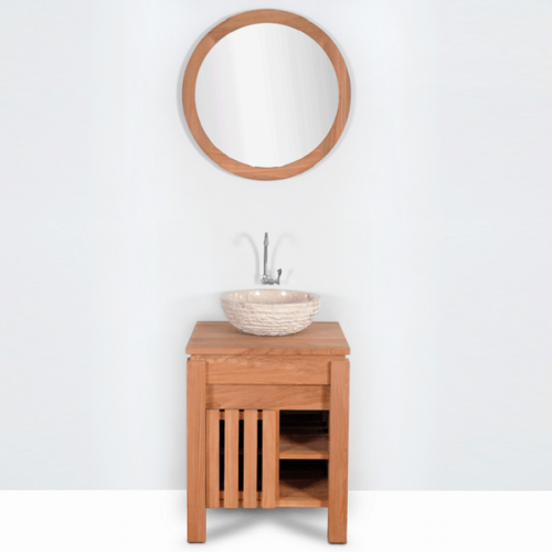 Meuble salle de bain MALACCA en teck 60 cm