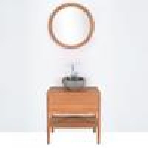 Meuble salle de bain SVEG en teck 80 cm, 1 tiroir