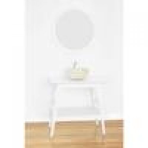 Meuble salle de bain TORI en teck blanc 80 cm