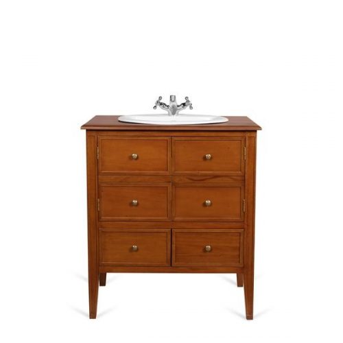 Meuble simple vasque 80 cm EDGAR en acajou