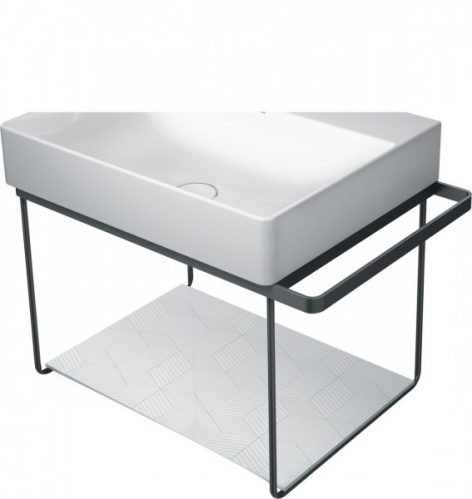 Meuble Sous Lavabo Console métallique suspendue Duravit DuraSquare Chromé 665×451 mm (3102)