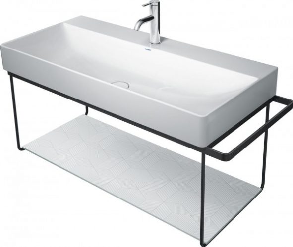 Meuble Sous Lavabo Console métallique suspendue Duravit DuraSquare Chromé 1065×451 mm (3104)