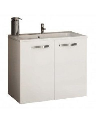 Meuble sous vasque NEOVA ANGELO blanc brillant 2 portes