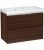 Meuble sous vasque + vasque EOLA meleze marron 2 tiroirs 610x580x380mm