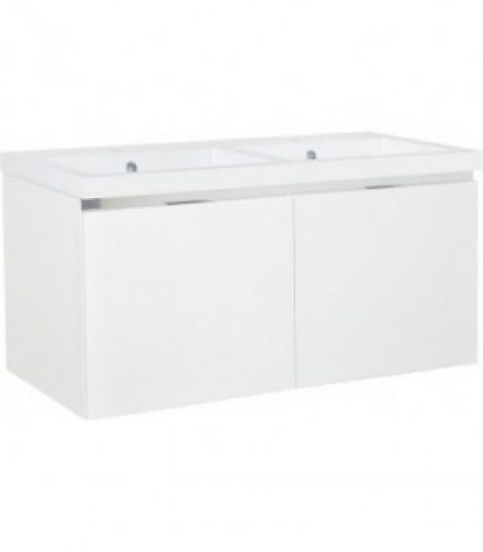 Meuble sous vasque + vasque EPIC blanc mat 2 tiroirs 1210x580x510mm