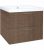 Meuble sous vasque + vasqueEKRY tranche marron, 2 tiroirs 610x550x510mm