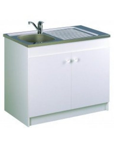 Meuble sous évier 100 AQUARINE LEADER 2 portes hydrofuge 200125