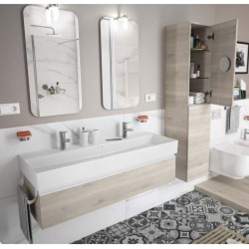 Meuble suspendu SPIRIT 1200 Chêne Naturel 1 Tiroir – SALGAR 26613