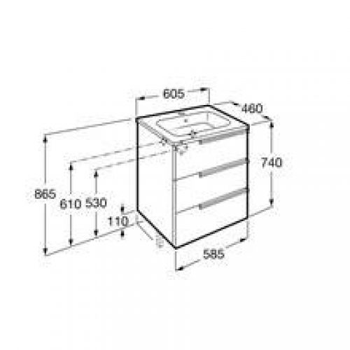 Meuble Unik Family blanc 60 cm Victoria-N Roca