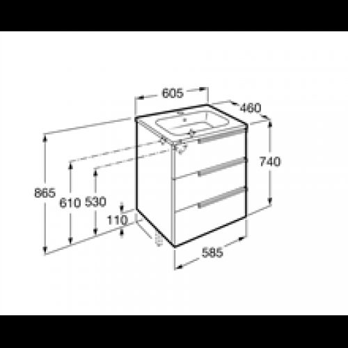 Meuble Unik Family wengé 60 cm Victoria-N Roca