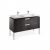 Meuble Unik KALAHARI-N 1200 laqué brillant et lavabo double