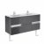 Meuble Unik VICTORIA-N 1200 4 tiroirs et lavabo double DISPONIBLE en 4 COLORIS