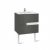 Meuble Unik VICTORIA-N 600 2 tiroirs et lavabo DISPONIBLE en 4 COLORIS