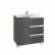 Meuble Unik VICTORIA-N Family 600 3 tiroirs et lavabo DISPONIBLE en 4 COLORIS