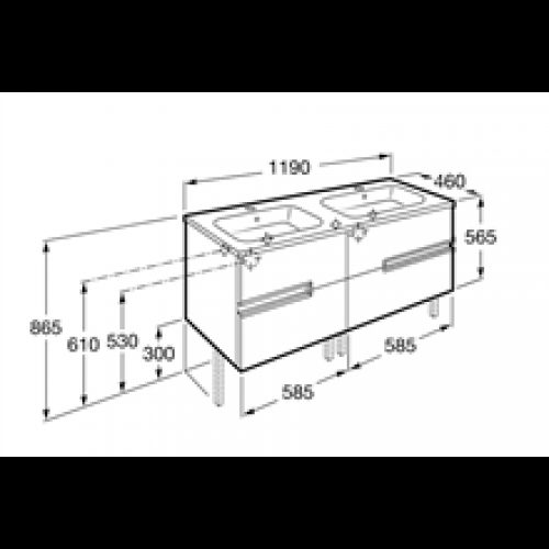 Meuble Unik wengé 120 cm Victoria-N Roca