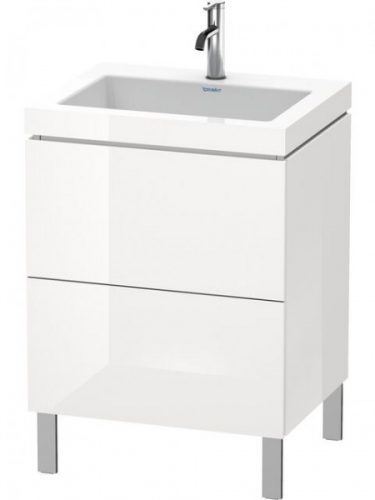 Meuble Vasque À Poser Duravit L-Cube A poser 3 Trous 698x600x480mm Blanc brillant Laqué
