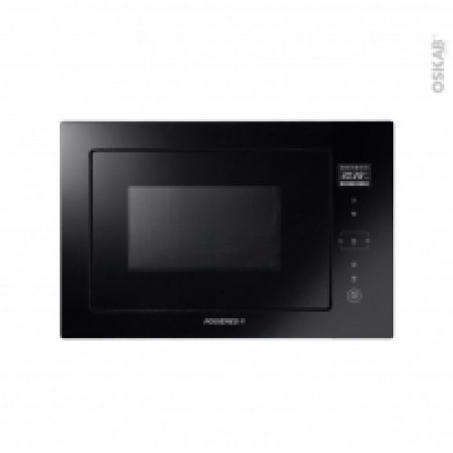 Micro Ondes Integrable 38Cm 25L Verre Noir Rosieres Rmgv25Pn
