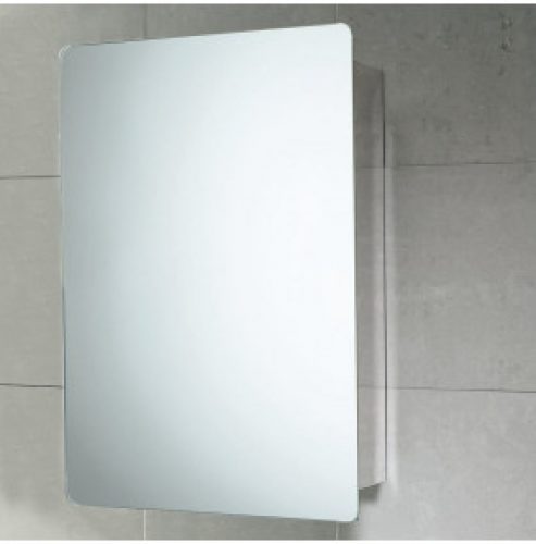 MIROIR-ARMOIRE DE SALLE DE BAIN AVEC PORTE COULISSANTE EN ACIER 46x66x12 CM