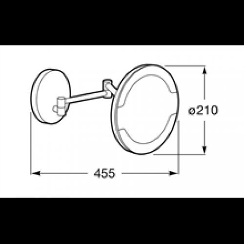 Miroir bras articulé et lumière Hotels 2.0 Roca