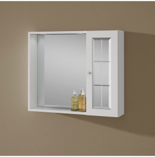 MIROIR DE SALLE DE BAIN CLASSIQUE AVEC ÉCLAIRAGE ET ARMOIRE MURALE TIZIANA