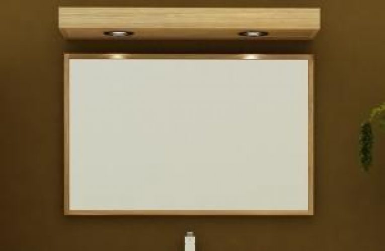 Miroir Design teck L100 x H65 – encadrement 3 cm