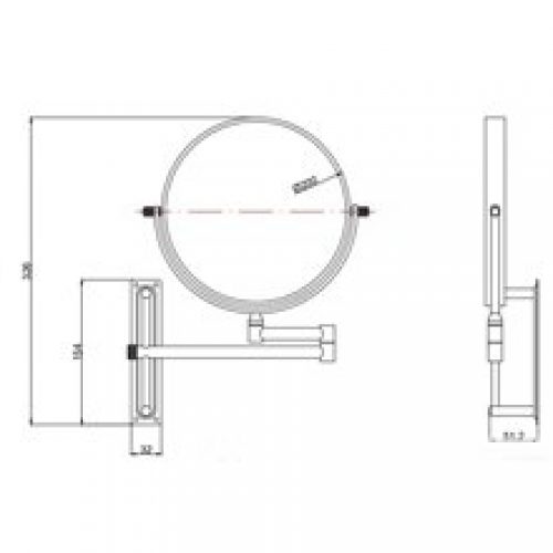 Miroir grossissant Medisteel Mediclinics