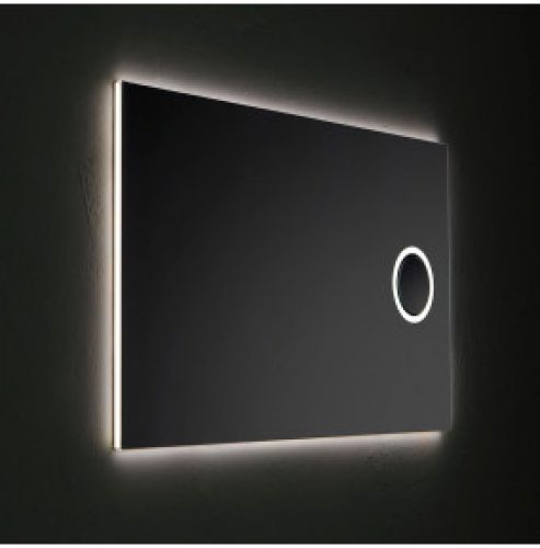 MIROIR RECTANGULAIRE CM 120X70 AVEC MIROIR GROSSISSANT RETROÉCLAIRÉ À LED RÉVERSIBLE