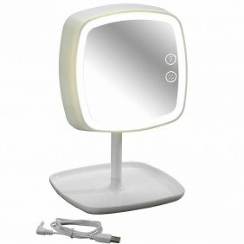 Miroir/Lampe de chevet tactile – Ostia – Lumière LED – Grossissant x5