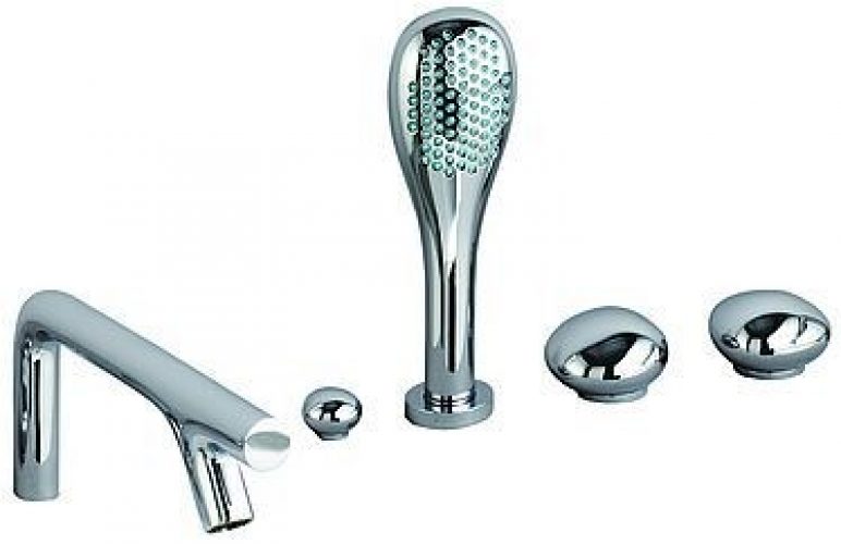 Mitigeur Baignoire îlot VitrA Istanbul Mélangeur à deux poignées et douchette Chromé