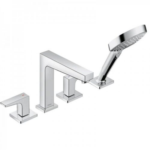 Mitigeur bain 4 trous avec béquilles et poignée Secuflex Hansgrohe Chromé (32552000)