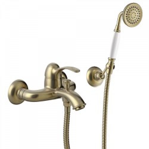 Mitigeur bain Douchette à main anticalcaire avec support orientable. Flexible double agrafage – TRES…