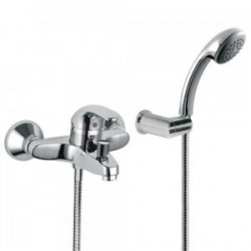 Mitigeur bain Douchette à main anticalcaire avec support orientable. Flexible double agrafage – TRES…