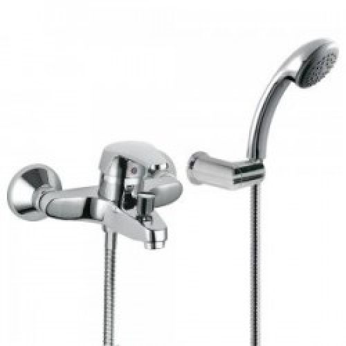 Mitigeur bain Douchette à main anticalcaire avec support orientable. Flexible double agrafage – TRES…