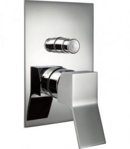 Mitigeur bain/douche encastré Engla, chromé, avec corps de montage, rosace 110×165 mm