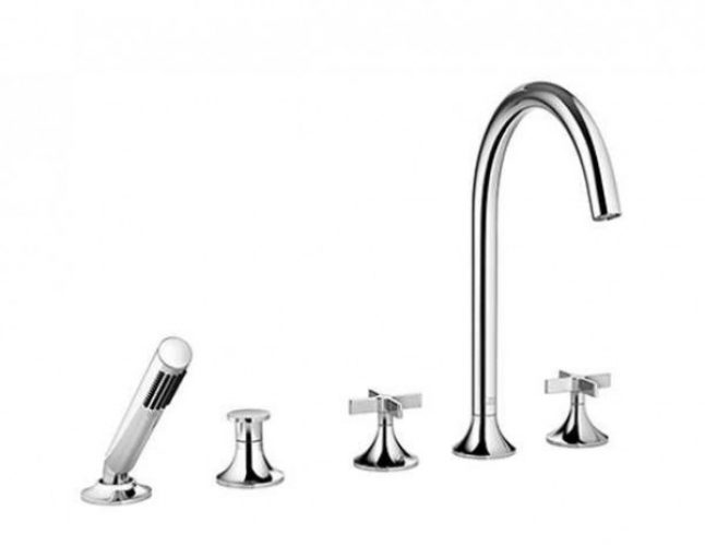 Mitigeur Bord de Baignoire Dornbracht VAIA Mélangeur 5 Trous avec Inverseur 347x220mm