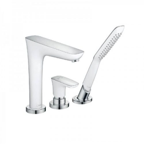 Mitigeur Bord de Baignoire Hansgrohe PuraVida Mélangeur 3 trous avec douchette 15432000