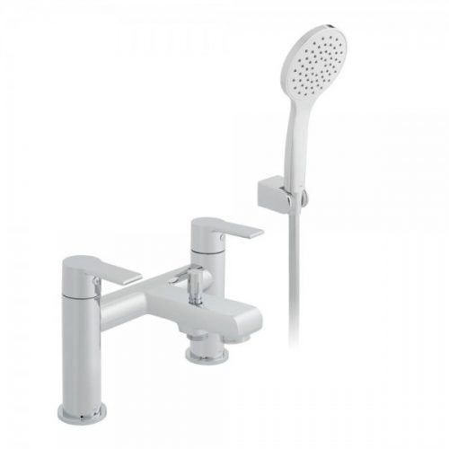 Mitigeur Bord de Baignoire Vado Ion 2 Trous Avec Set De Douche Chromé ION-130+K-C/P