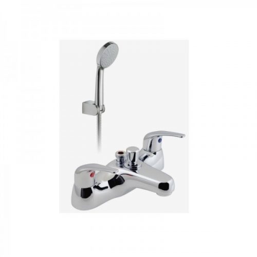 Mitigeur Bord de Baignoire Vado Matrix 2 Trous Avec Set De Douche Chromé MAT-130+K-C/P