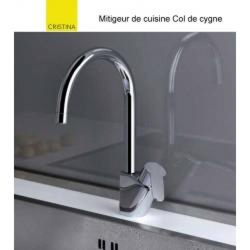Mitigeur Cuisine bec haut col de cygne chromé New Day – CRISTINA ONDYNA KN52651