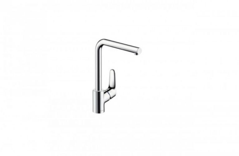 Mitigeur Cuisine Hansgrohe Focus avec bec en L orientable sur 3 niveaux Chromé