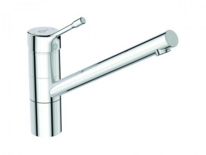 Mitigeur Cuisine Ideal Standard CERALOOK Bec Pivotant Basse Pression 1 Trou 210mm Chromé