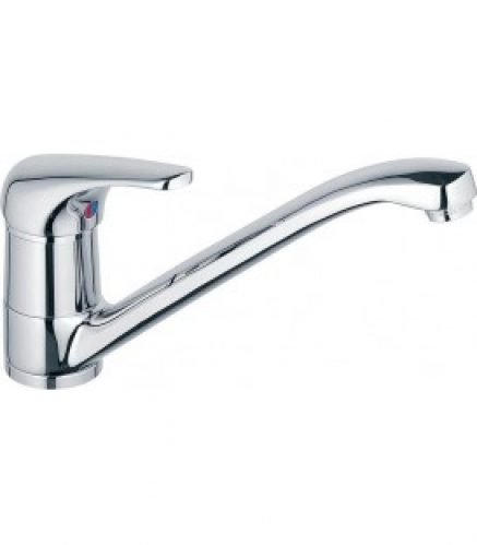 Mitigeur d evier ND TOP II chromé avec bec en fonte orientable saillie 220 mm