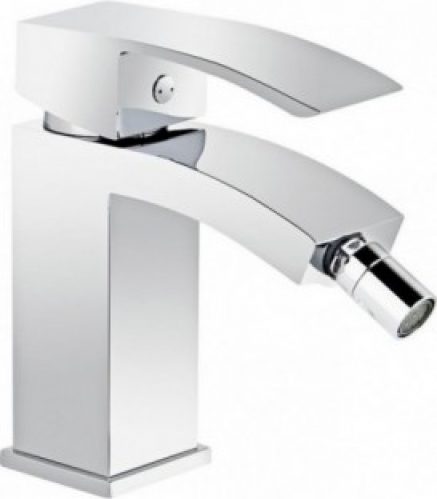 Mitigeur de bidet Enver avec écoulement Klicker chromé, saillie 128 mm