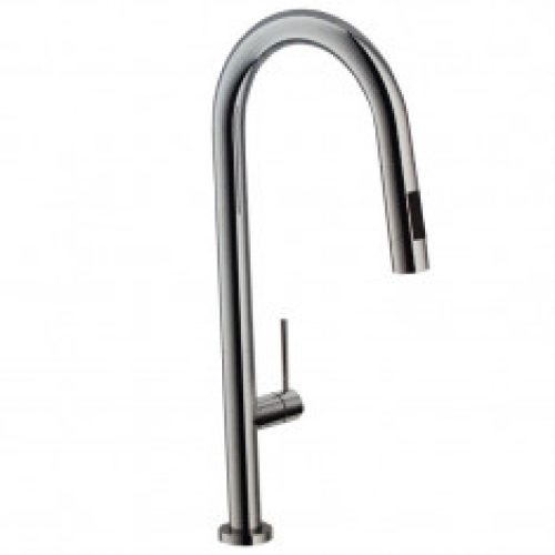 Mitigeur de cuisine avec douchette extractible 2 jets – H 484 mm – Fumé lucido