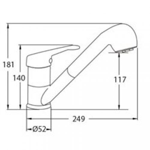 Mitigeur de cuisine bec extractible Nerea…