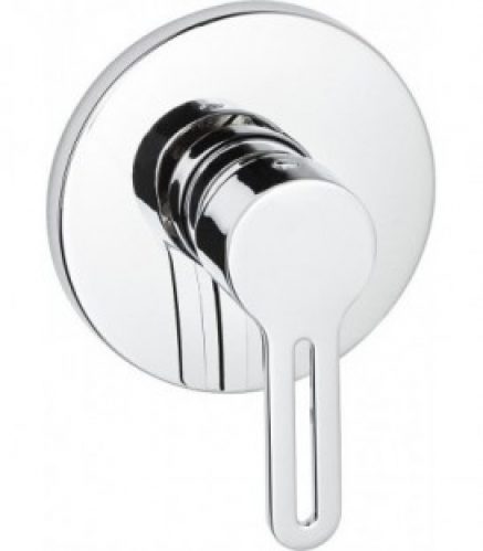 Mitigeur de douche encastré Enzan, corps de montage inclus chromé, rosace 116 mm