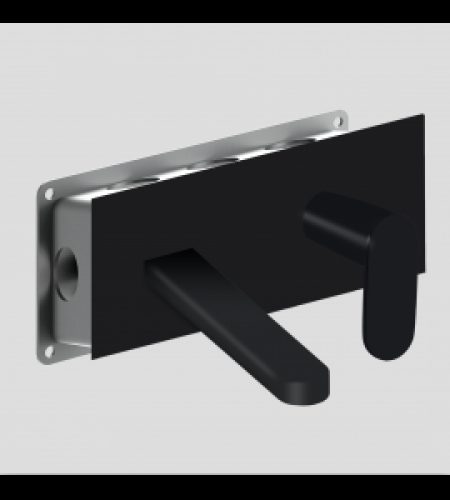 Mitigeur de lavabo encastré mural avec plaque Ponsi…