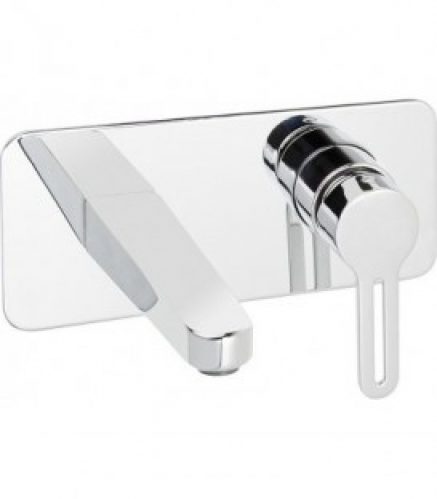 Mitigeur de lavabo mural Enzan corps de montage inclus, chromé saillie 180 mm